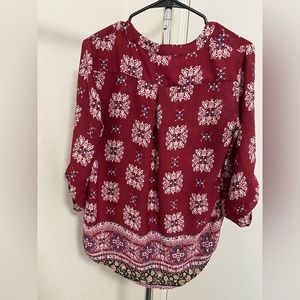 Re posting, Preloved great condition pink republic blouse, lightweight, high low